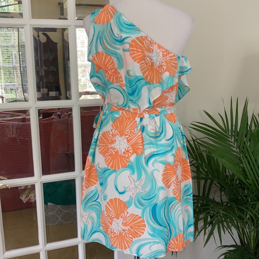 🔥SALE!🔥Lilly Pulitzer Off-Shoulder Silk Dress - Picture 6 of 6